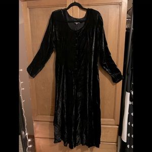Ladies black velvet dress